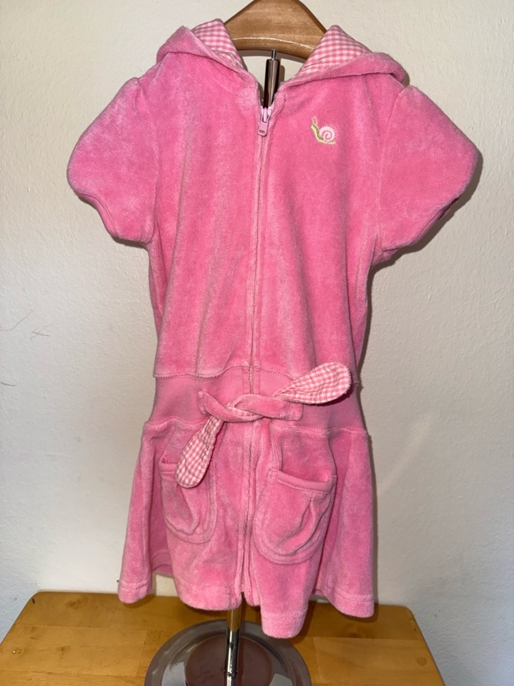 Janie and Jack pink terry cloth swim cover up, size 3T